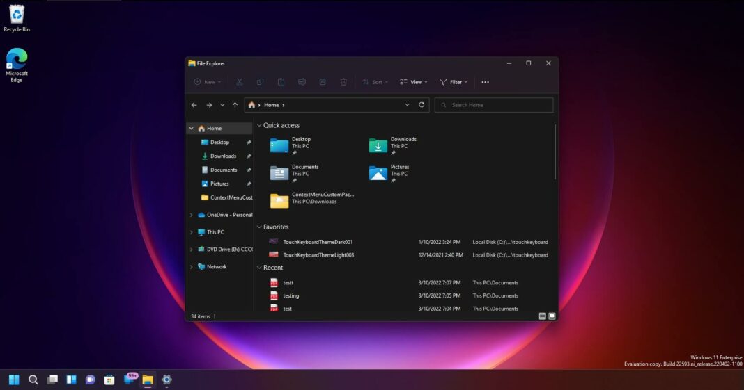 Windows 11 Build 22593 hands on: File Explorer updated with new changes