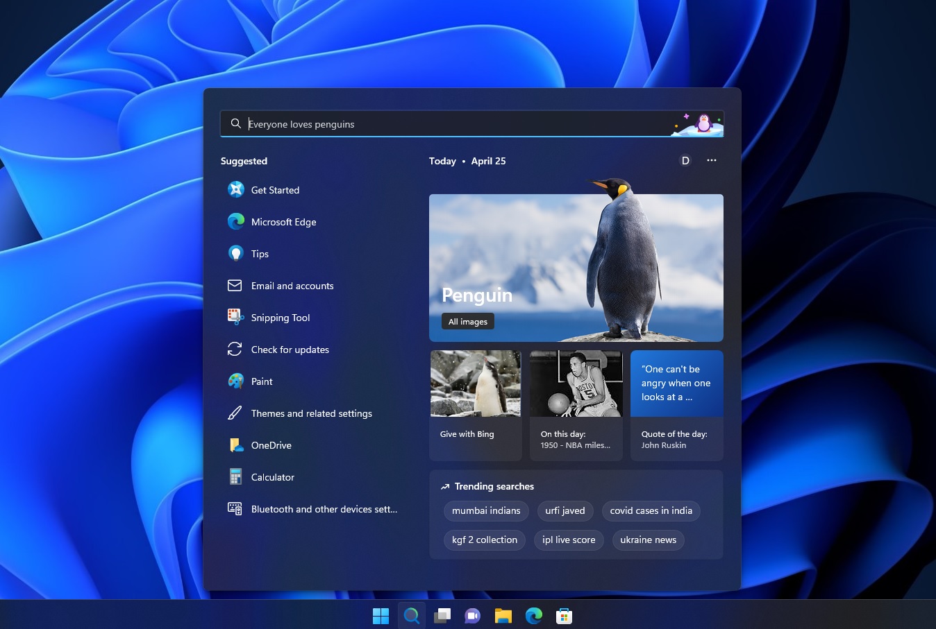 Windows 11 Search interface