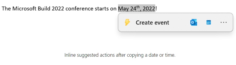 Build 25115 Suggested Actions