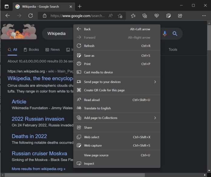 Microsoft could finally be fixing Edge browser's large context menus on