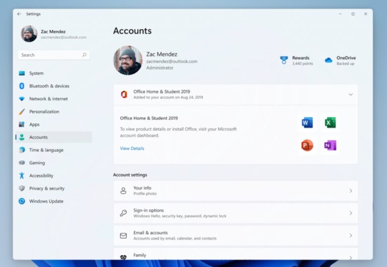 Windows 11 update is integrating Microsoft account into the system settings