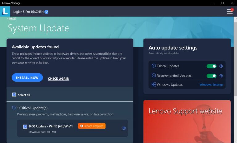 LENOVO LAPTOP WON T BOOT AFTER BIOS UPDATE visual data 6