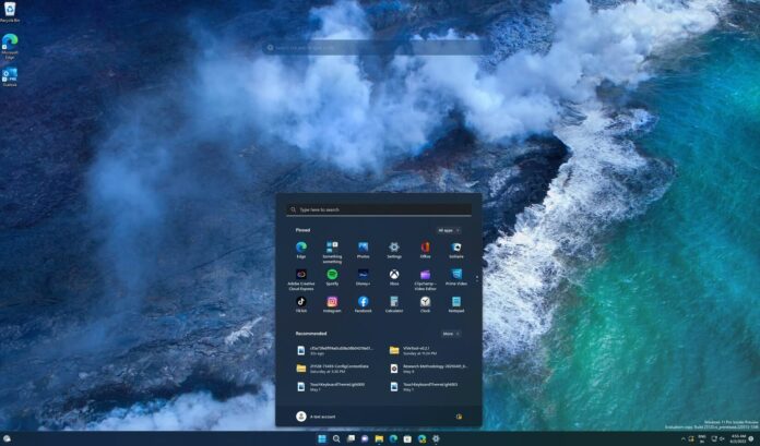 Windows 11 22H2 Start Menu