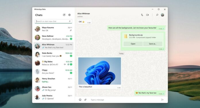 Windows 11 WhatsApp UWP