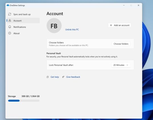 OneDrive client