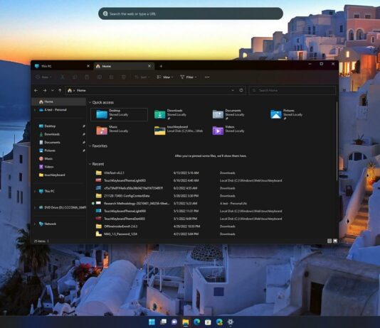 Windows 11 File Explorer tabs feature