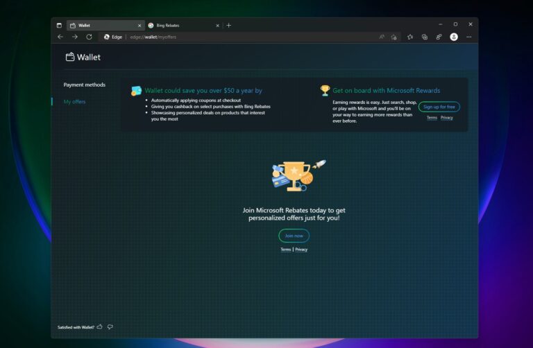 Microsoft Edge is getting "Wallet" feature on Windows 11 & Windows 10