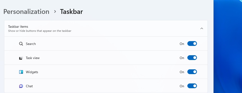 Widgets board setting
