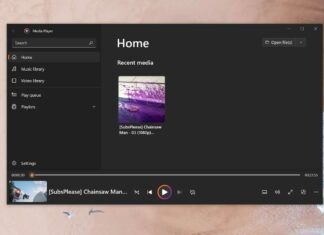 Windows 10 Groove Music Media Player