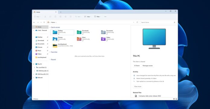 Windows 11 File Explorer hands on