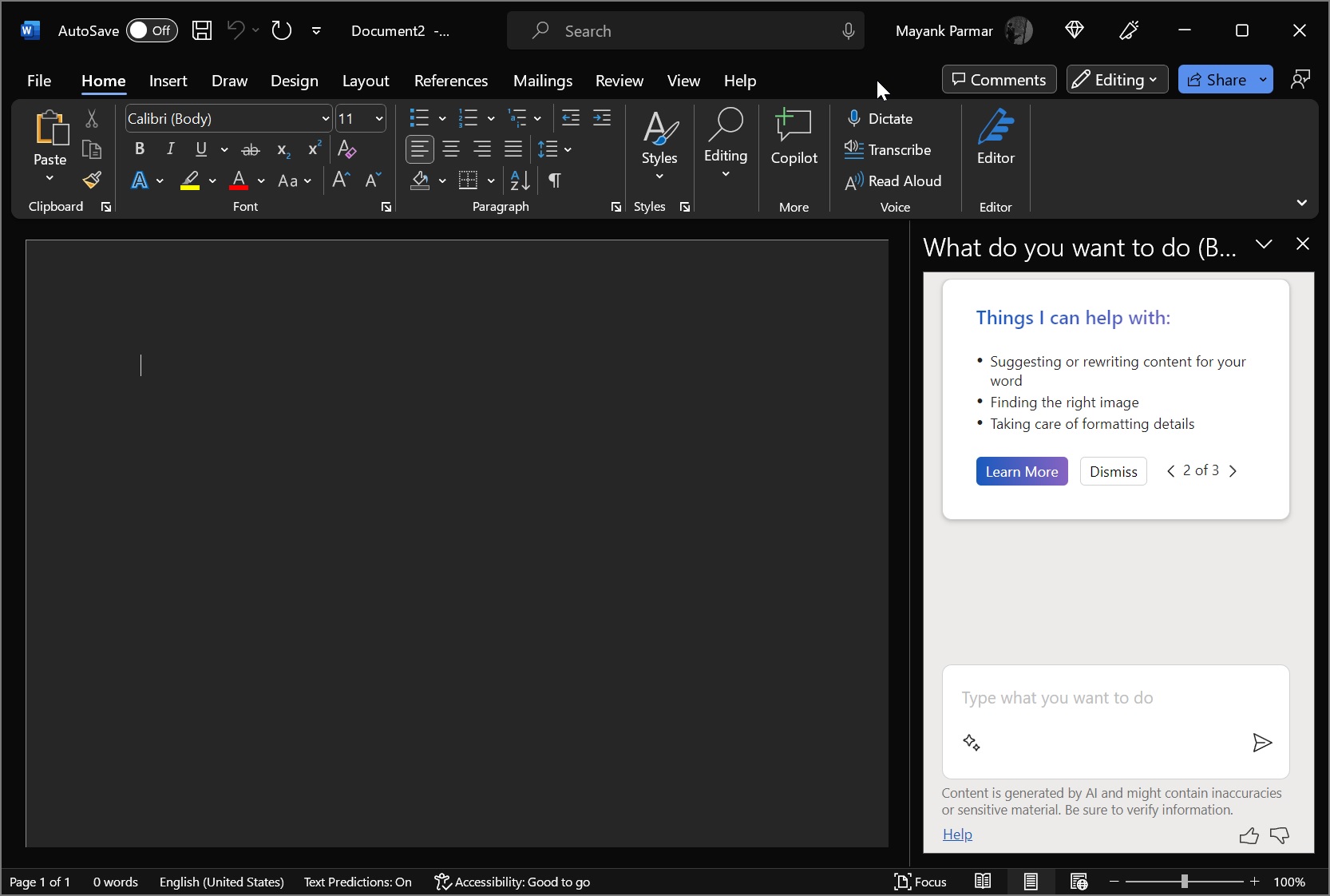 First Look At Microsoft 365 AI Copilot In Word For Windows 10 Windows 