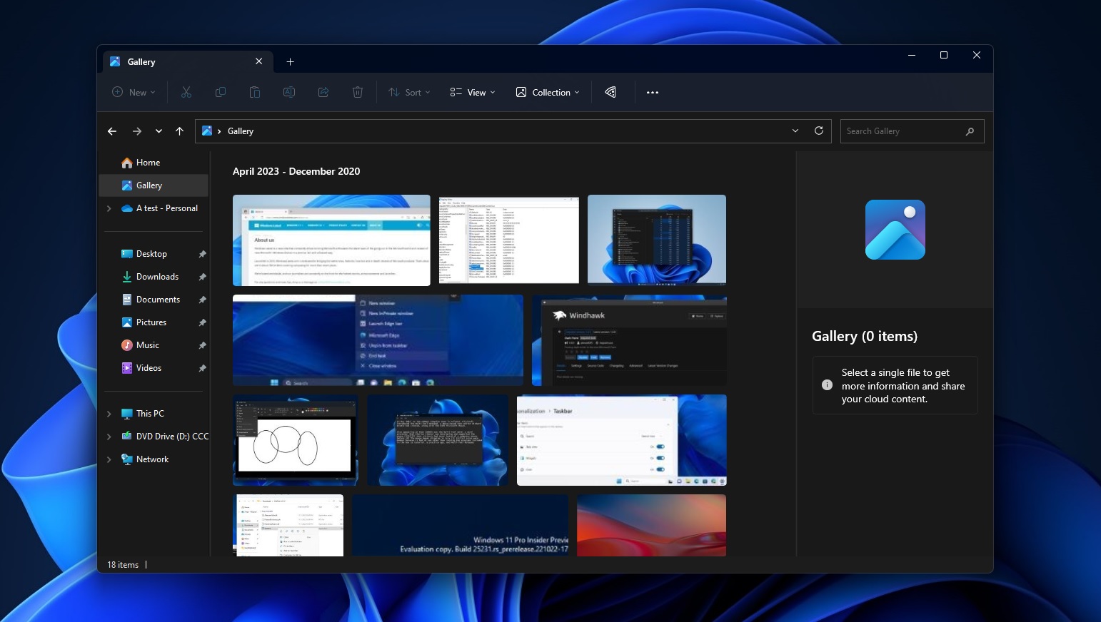 File Explorer Gallery