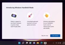 Windows 11 Handheld Mode