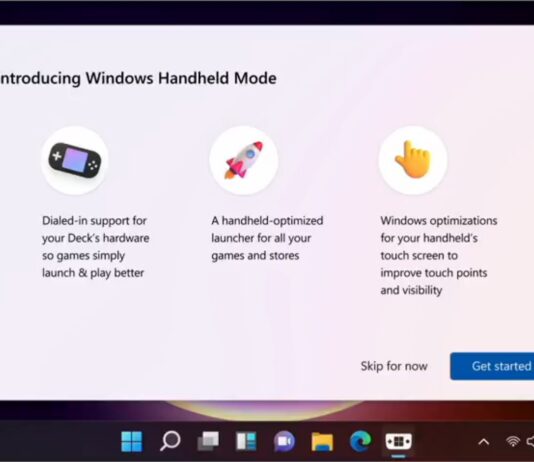 Windows 11 Handheld Mode