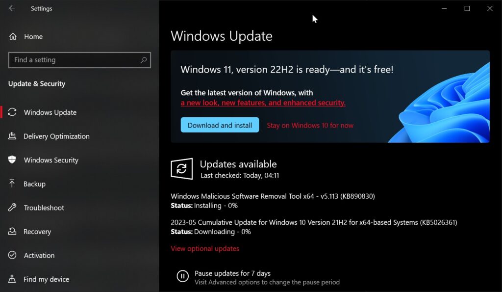 Windows 10 KB5026361 released with improvements
