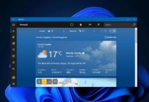 Windows 11 Weather app