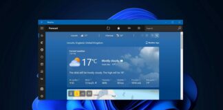 Windows 11 Weather app