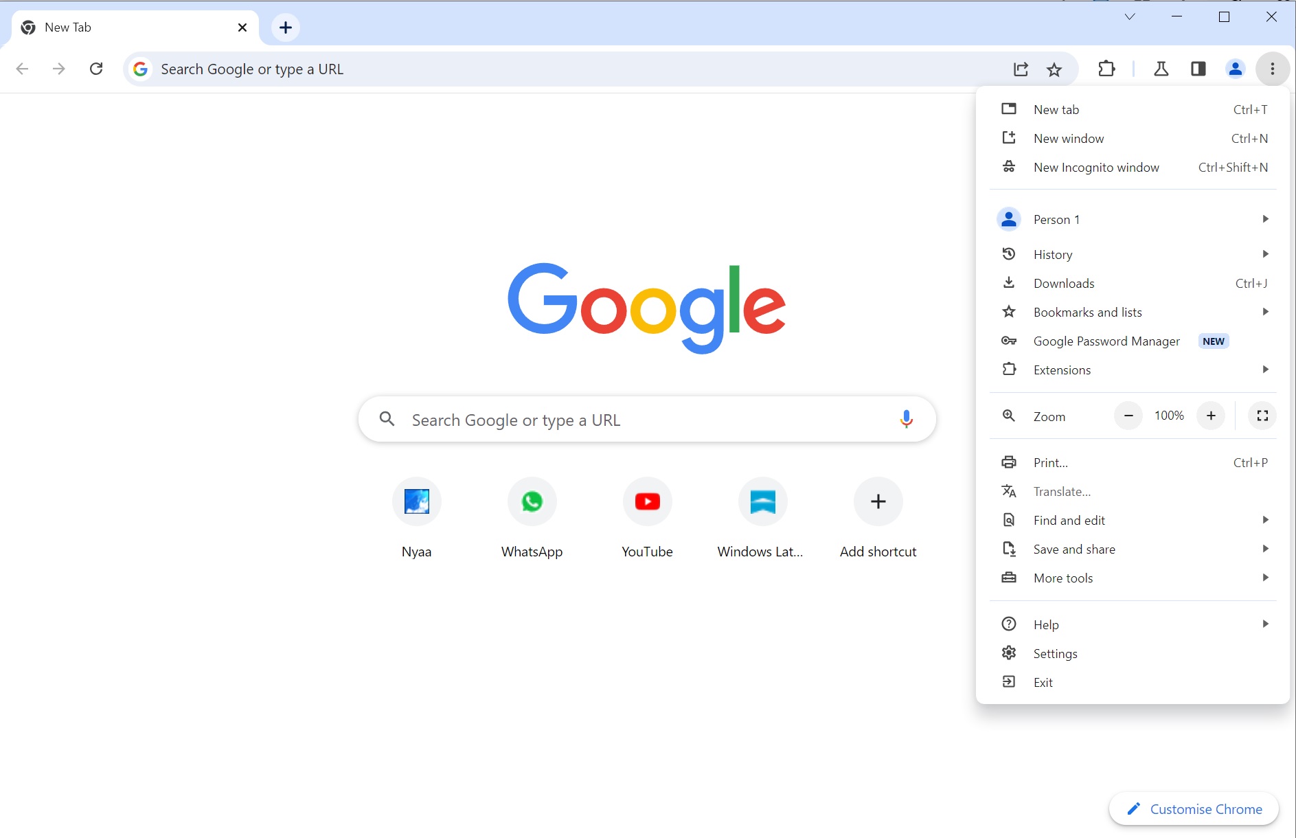 Chrome light theme