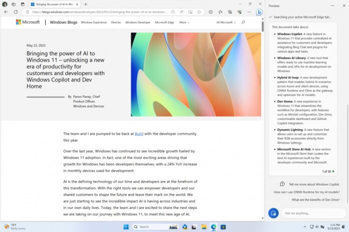 You can now try Windows Copilot preview in Windows 11