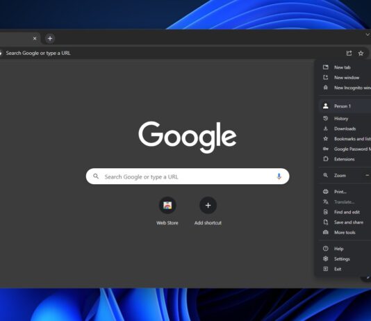 Google Chrome on Windows 11