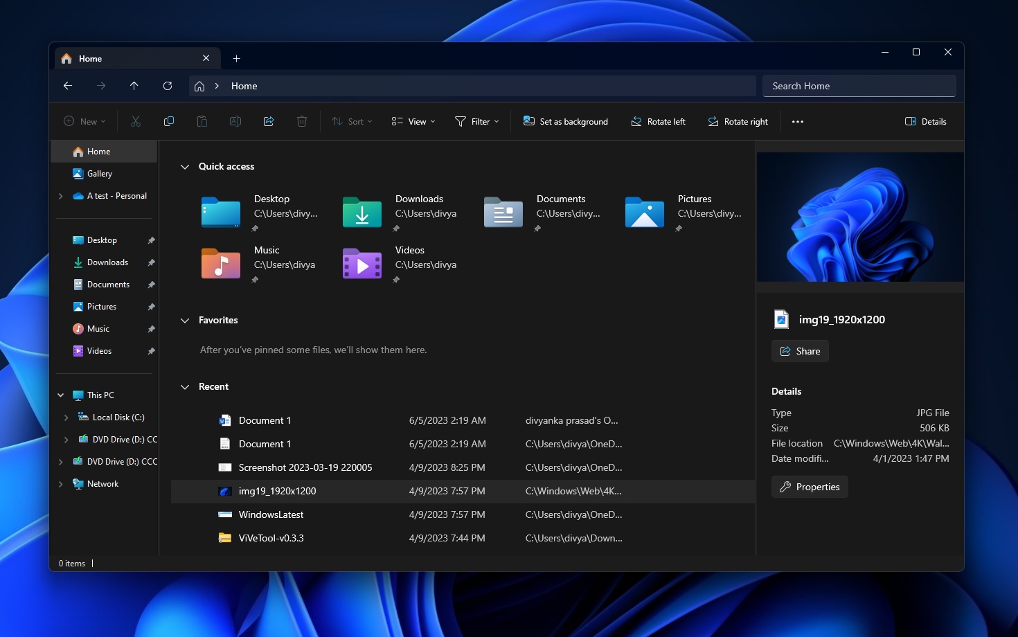 New File Explorer update