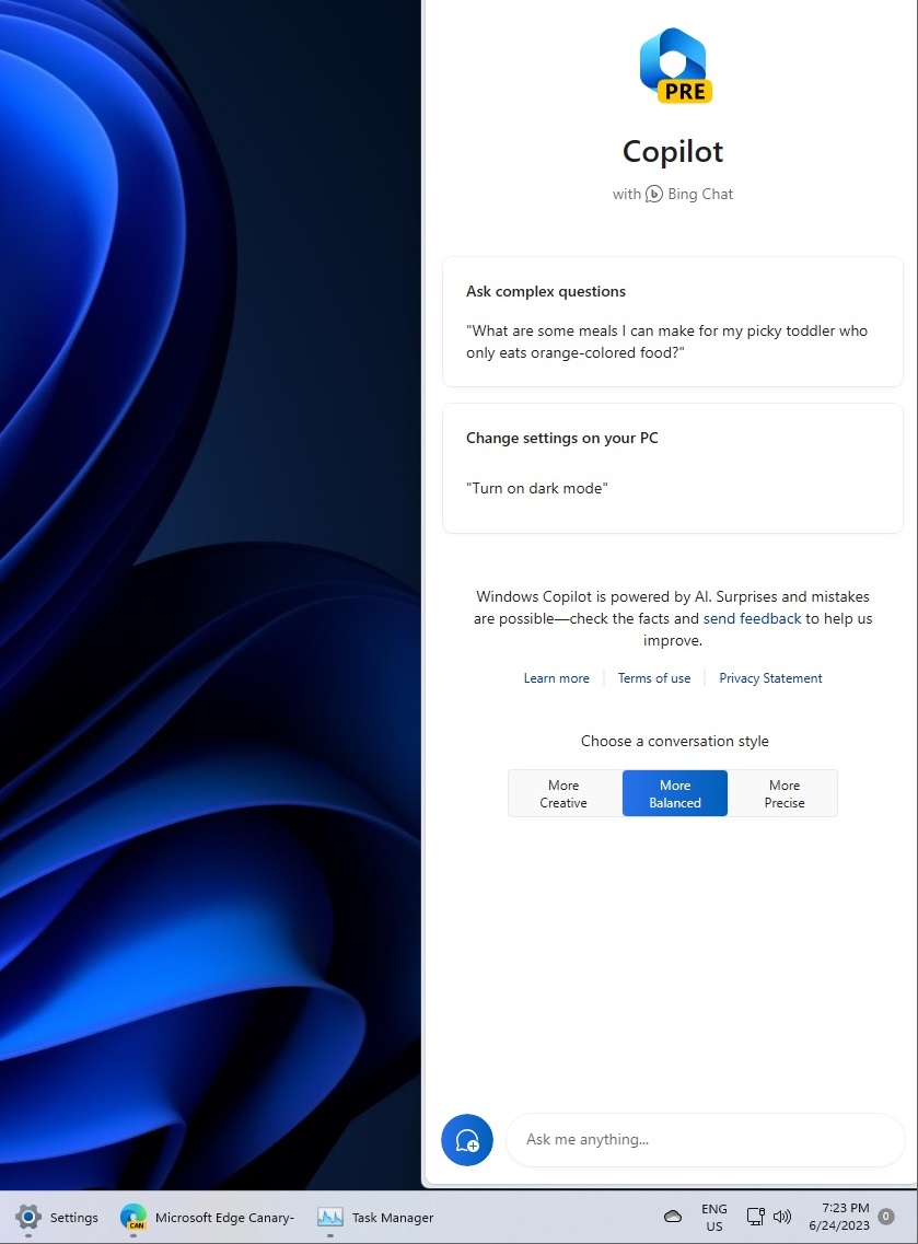 Windows Copilot early look