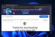 Microsoft Edge flags Google Chrome