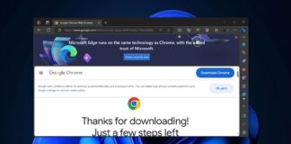 Microsoft Edge flags Google Chrome