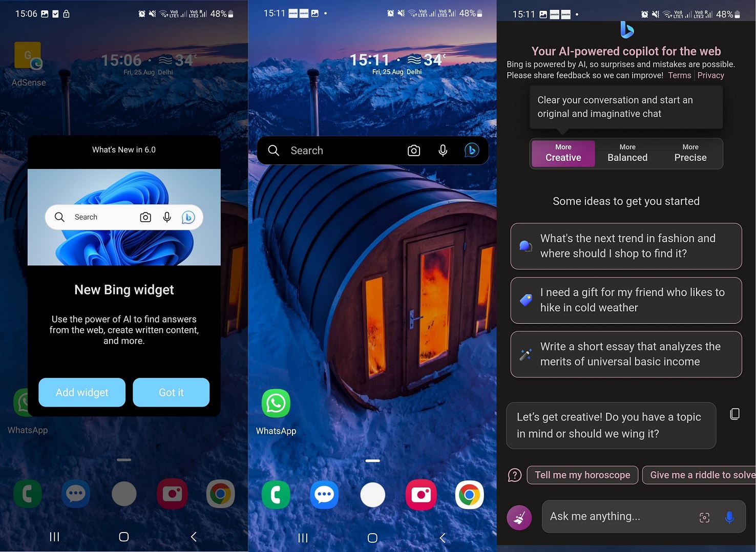 Microsoft Launcher with Bing Chat