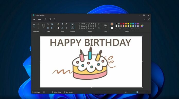 MS Paint app for Windows 11