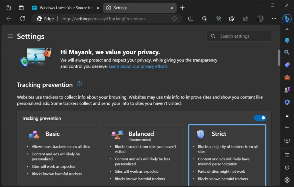 Google detects Microsoft Edge strict protection as YouTube ad-blocker ...