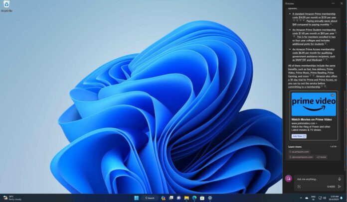 Windows Copilot on Windows 11 Windows Copilot on Windows 11