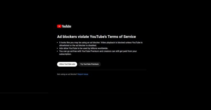 YouTube blocks Microsoft Edge