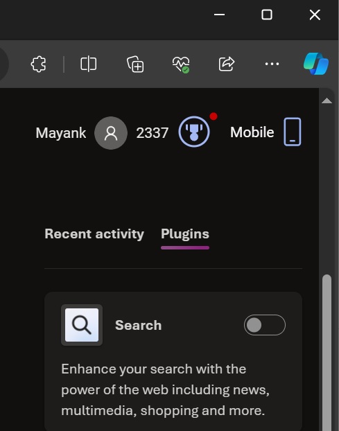 Bing Chat Search plugin