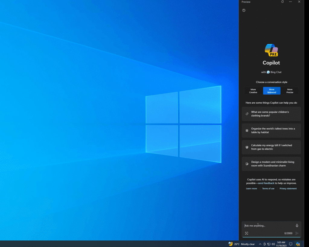 Copilot no Windows 10 prático