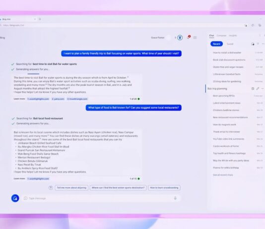 Bing Chat Notebook and other features