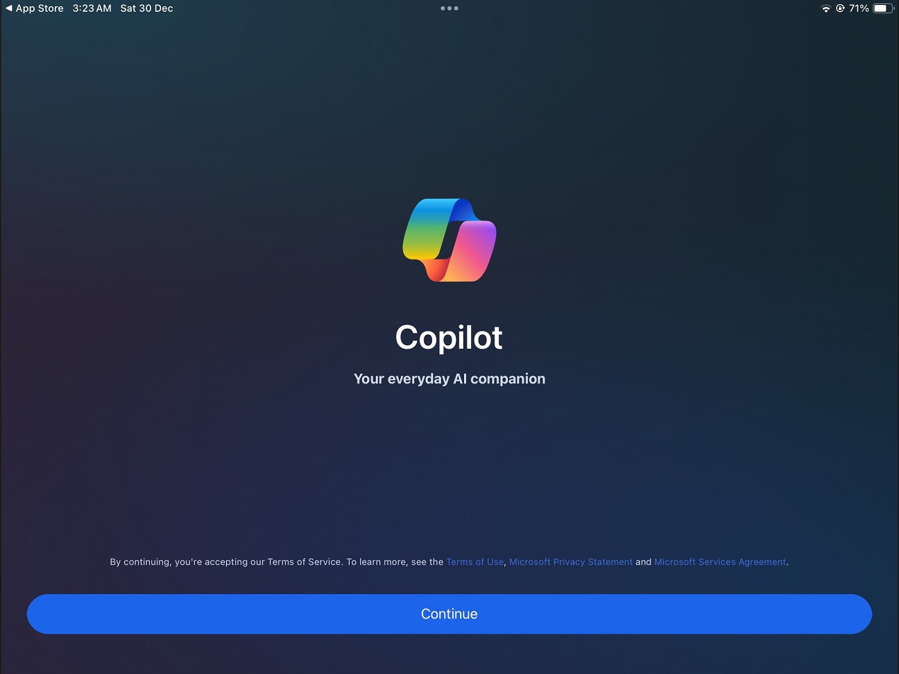 Microsoft Copilot for iPad