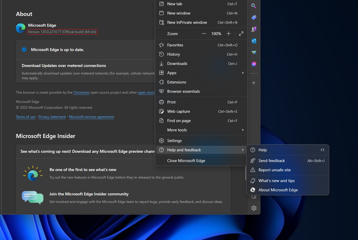 Download Microsoft Edge 120.0.2210.77 for Windows