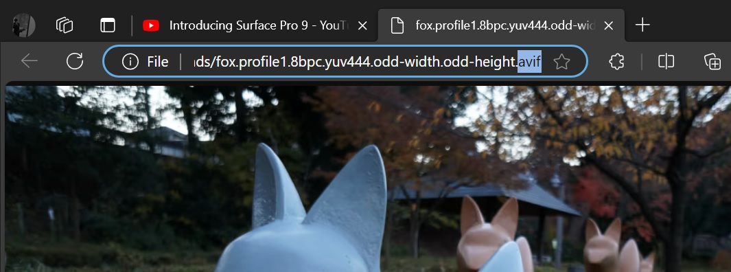 Microsoft Edge AVIF