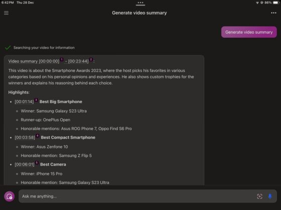 Microsoft Edge's advanced Copilot on iOS, Android gets video summary ...