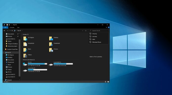 Microsoft reverts Windows 10’s File Explorer to pre-19H2 version, removes OneDrive search bar Windows 10 File Explorer with December 2023 update