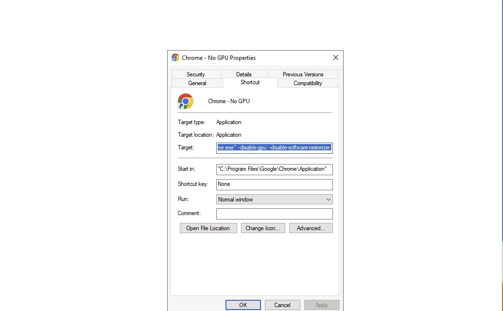 Chrome blank screen with Windows Server 2022