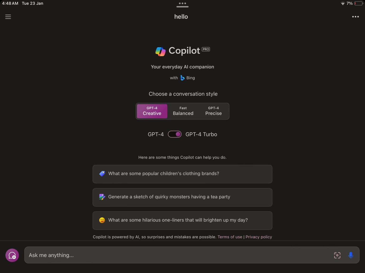 Microsoft Edge brings Copilot Pro with GPT-4 Turbo to iOS and Android