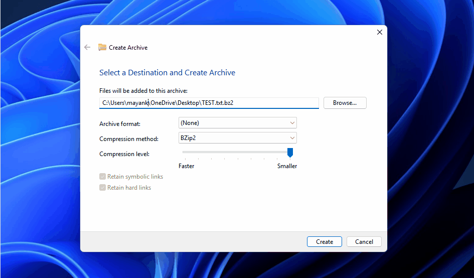 Windows 11 zip feature