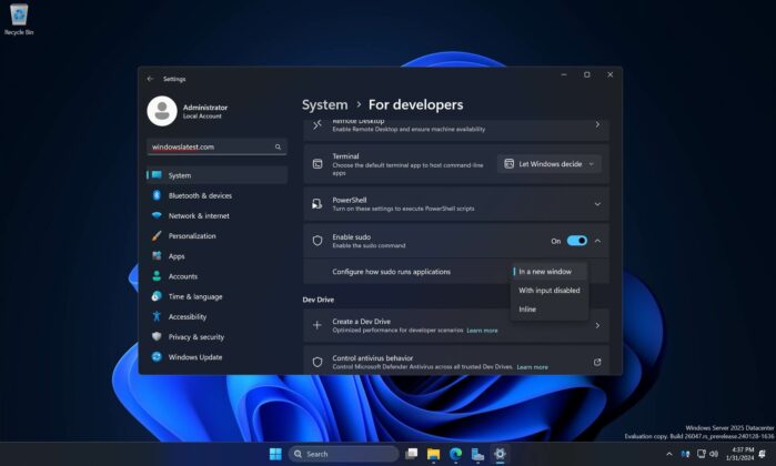 First look: Windows 11 is getting native macOS or Linux-like Sudo command