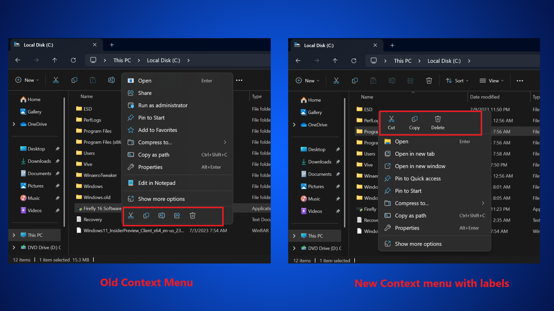 new context menu option in file explorer
