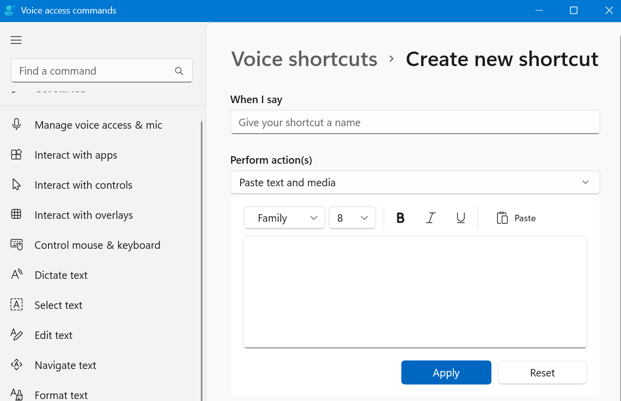 voice shortcuts moment 5