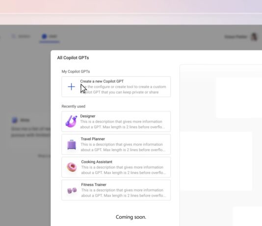 Microsoft Copilot Custom GPT creator feature