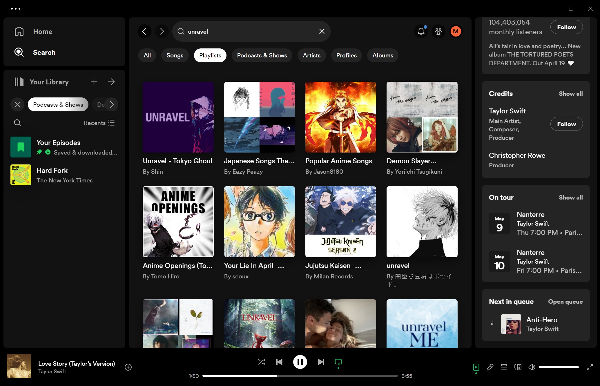 New Spotify design on Windows 11