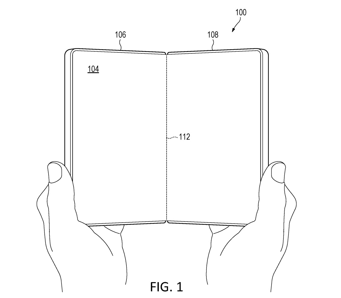 Patente do Surface Phone com display flexível